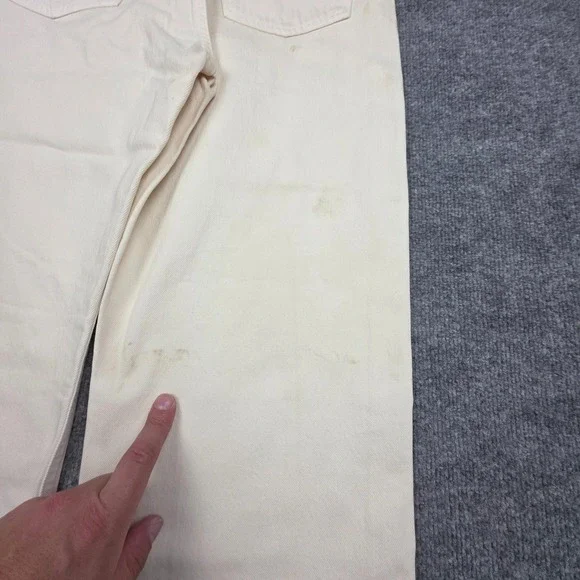 Citizens of Humanity Gaucho Trousers Pants Women's 28 Ivory Wide Leg NWT *Marks - Picture 7 of 16